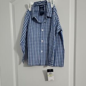 IZOD Blue Checkered Kids Shirt